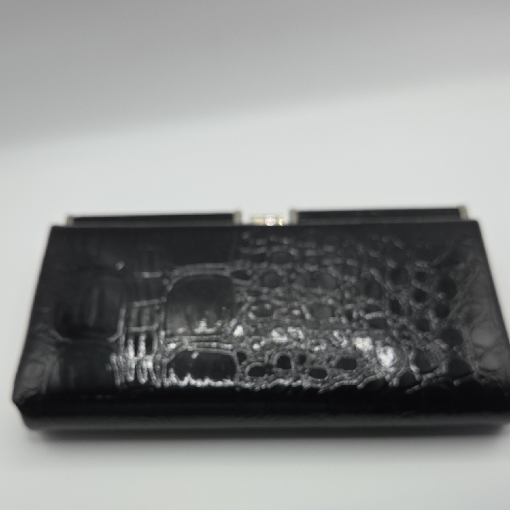 Black Apt 9  Embossed Clutch